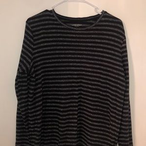 Laura Scott Black and Silver Long Sleeve Top